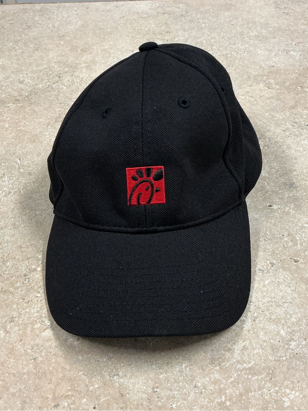 Chick-fil-A Team Member Adjustable Hat Black With Red Logo Baseball Cap